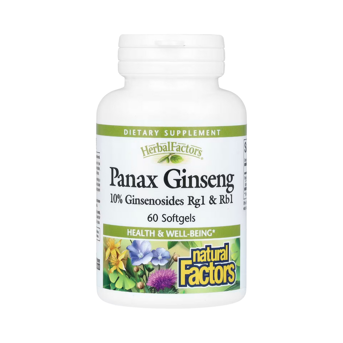 Natural Factors, HerbalFactors, Panax Ginseng, 60 Softgels