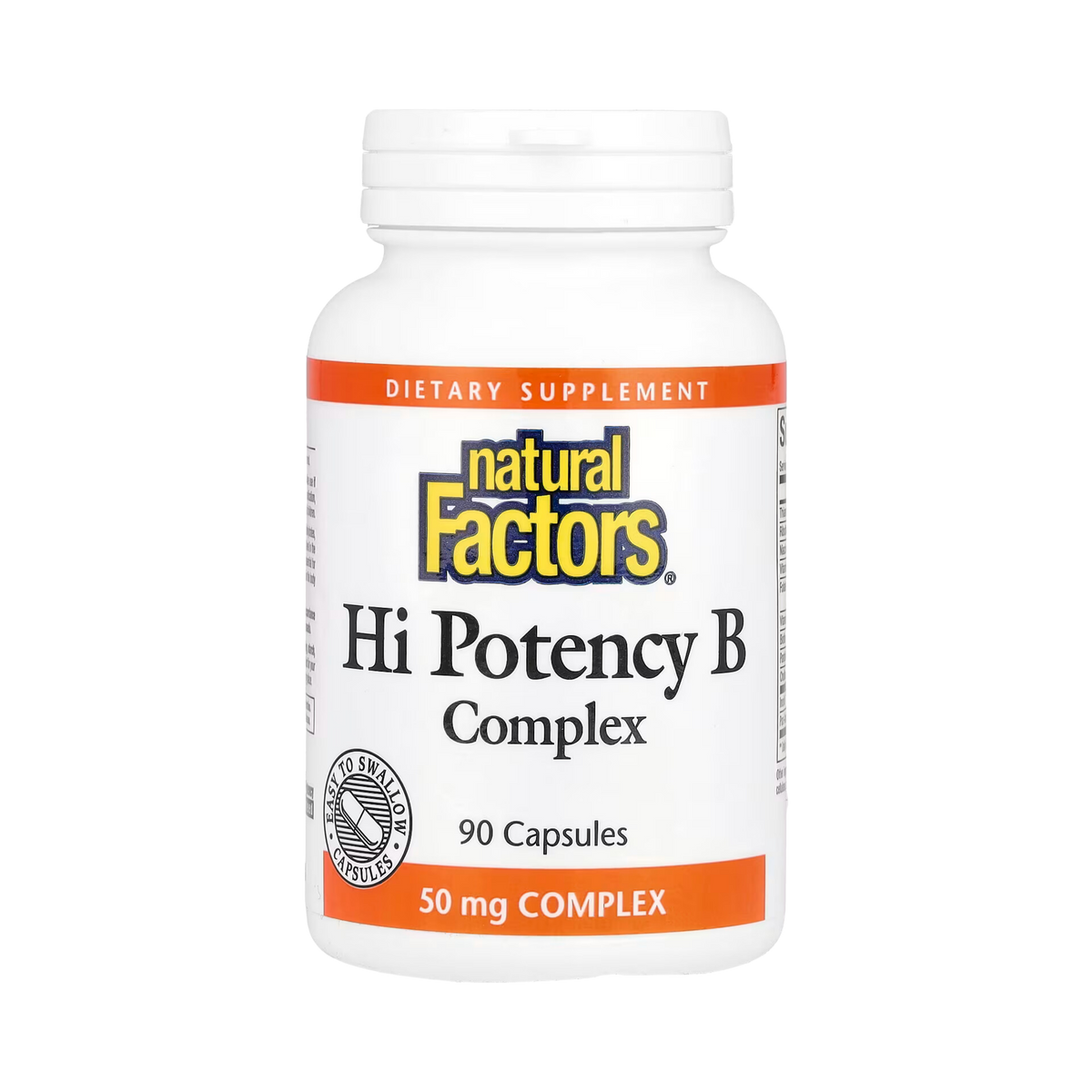 Natural Factors, Hi Potency B Complex, 90 Capsules