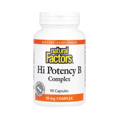 Natural Factors, Hi Potency B Complex, 90 Capsules