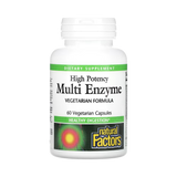 Natural Factors, High Potency Multi Enzyme, 60 Vegetarian Capsules