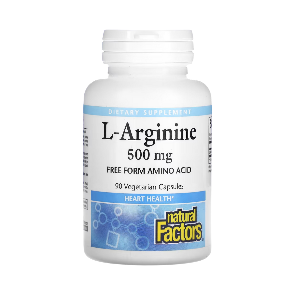 Natural Factors, L-Arginine, 500 Mg, 90 Vegetarian Capsules