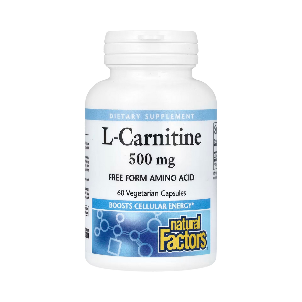 Natural Factors, L-Carnitine, 500 Mg, 60 Vegetarian Capsules