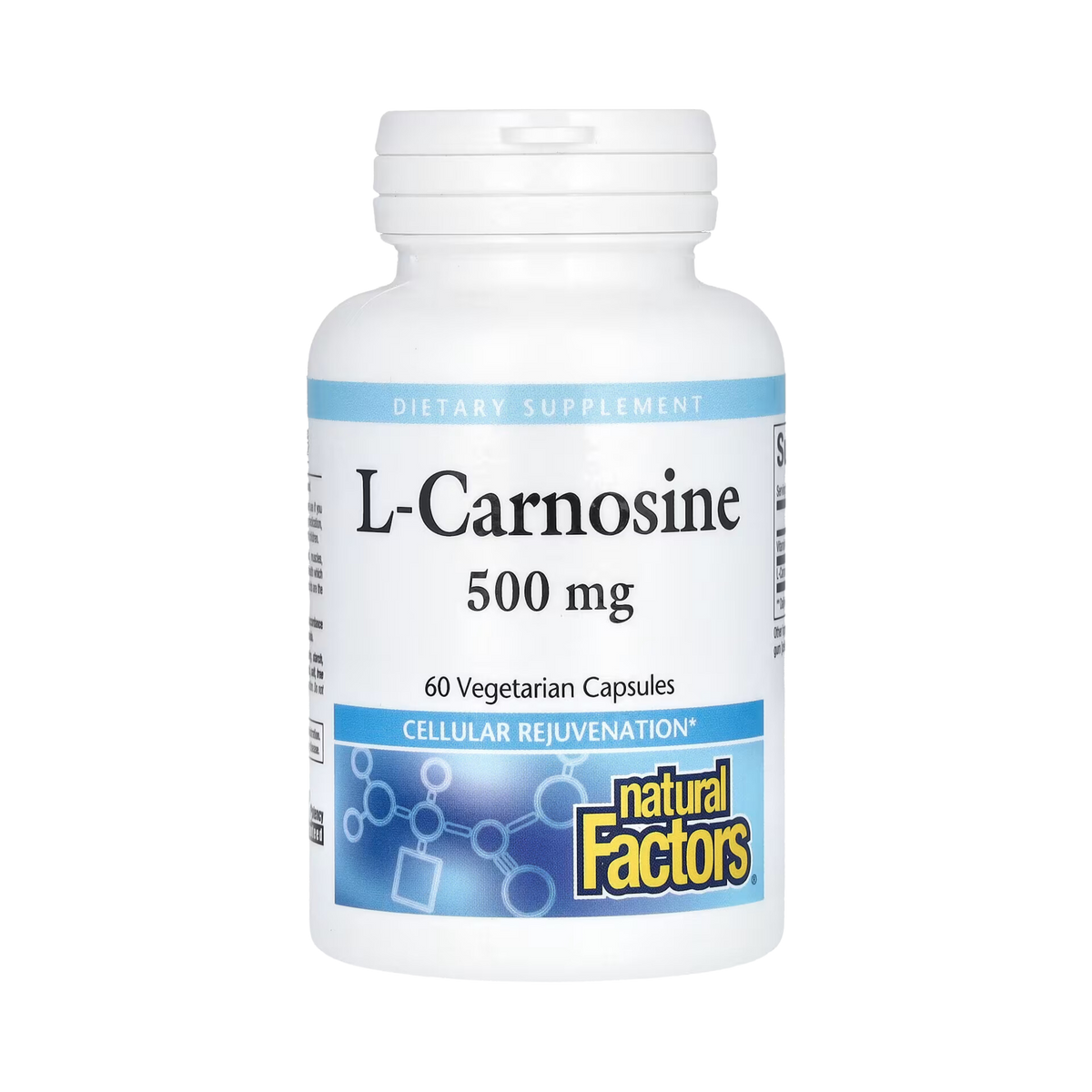 Natural Factors, L-Carnosine, 500 Mg, 60 Vegetarian Capsules