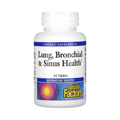 Natural Factors, Lung, Bronchial & Sinus Health, 45 Tablets