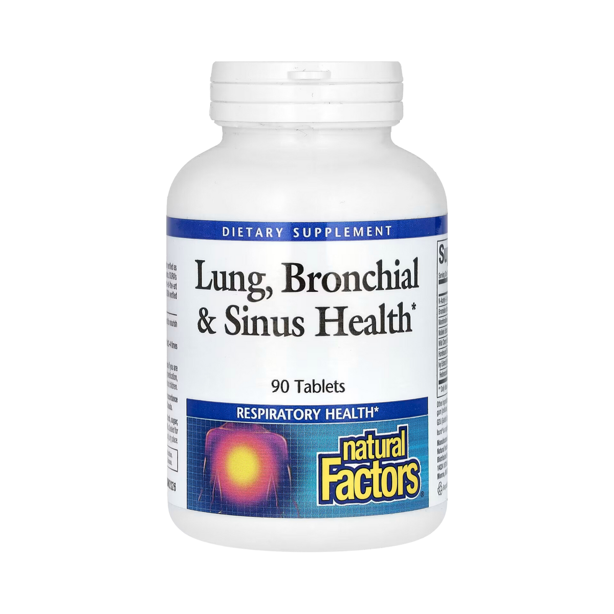 Natural Factors, Lung, Bronchial & Sinus Health, 90 Tablets