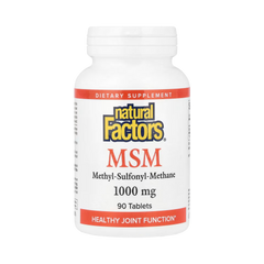 Natural Factors, MSM, 1,000 Mg, 90 Tablets