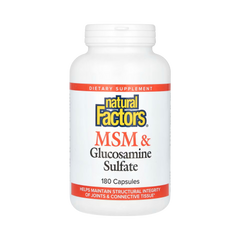 Natural Factors, MSM & Glucosamine Sulfate, 180 Capsules