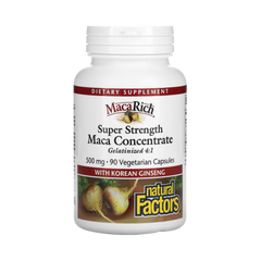 Natural Factors, Maca Rich, Maca Concentrate, Super Strength, 500 Mg, 90 Vegetarian Capsules