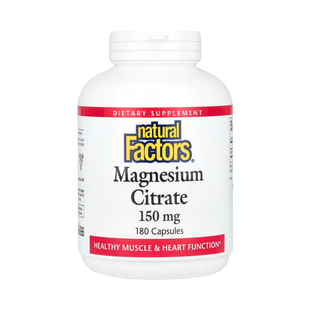 Natural Factors, Magnesium Citrate, 150 Mg, 180 Capsules