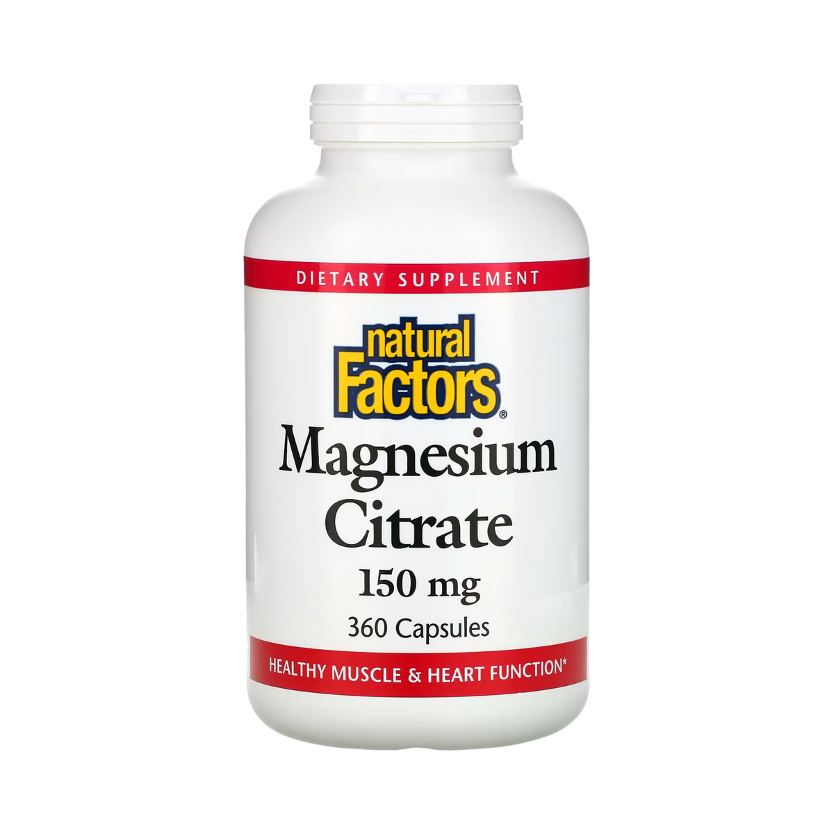 Natural Factors, Magnesium Citrate, 150 Mg, 360 Capsules