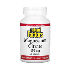 Natural Factors, Magnesium Citrate, 150 Mg, 90 Capsules