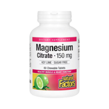 Natural Factors, Magnesium Citrate, Key Lime, 150 Mg, 60 Chewable Tablets