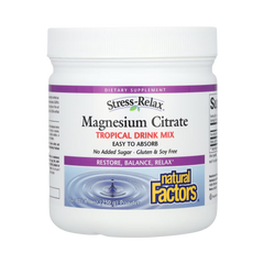 Natural Factors, Magnesium Citrate, Tropical Drink Mix, 8.8 Oz