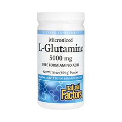 Natural Factors, Micronized L-Glutamine Powder, 16 Oz