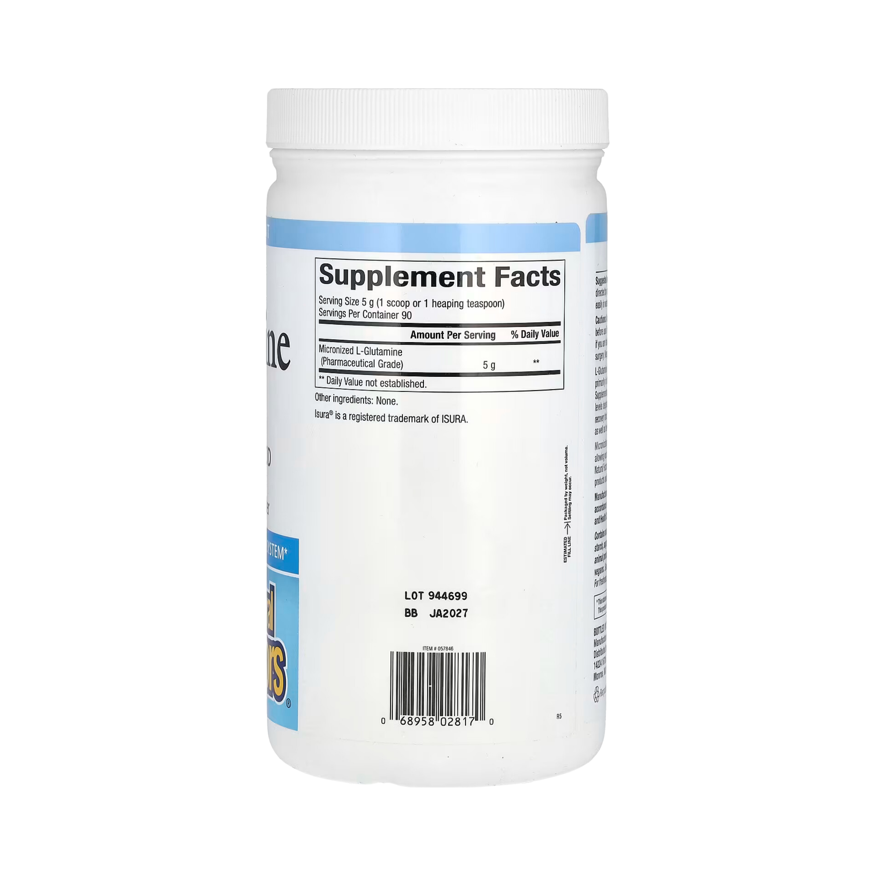 Natural Factors, Micronized L-Glutamine Powder, 16 Oz