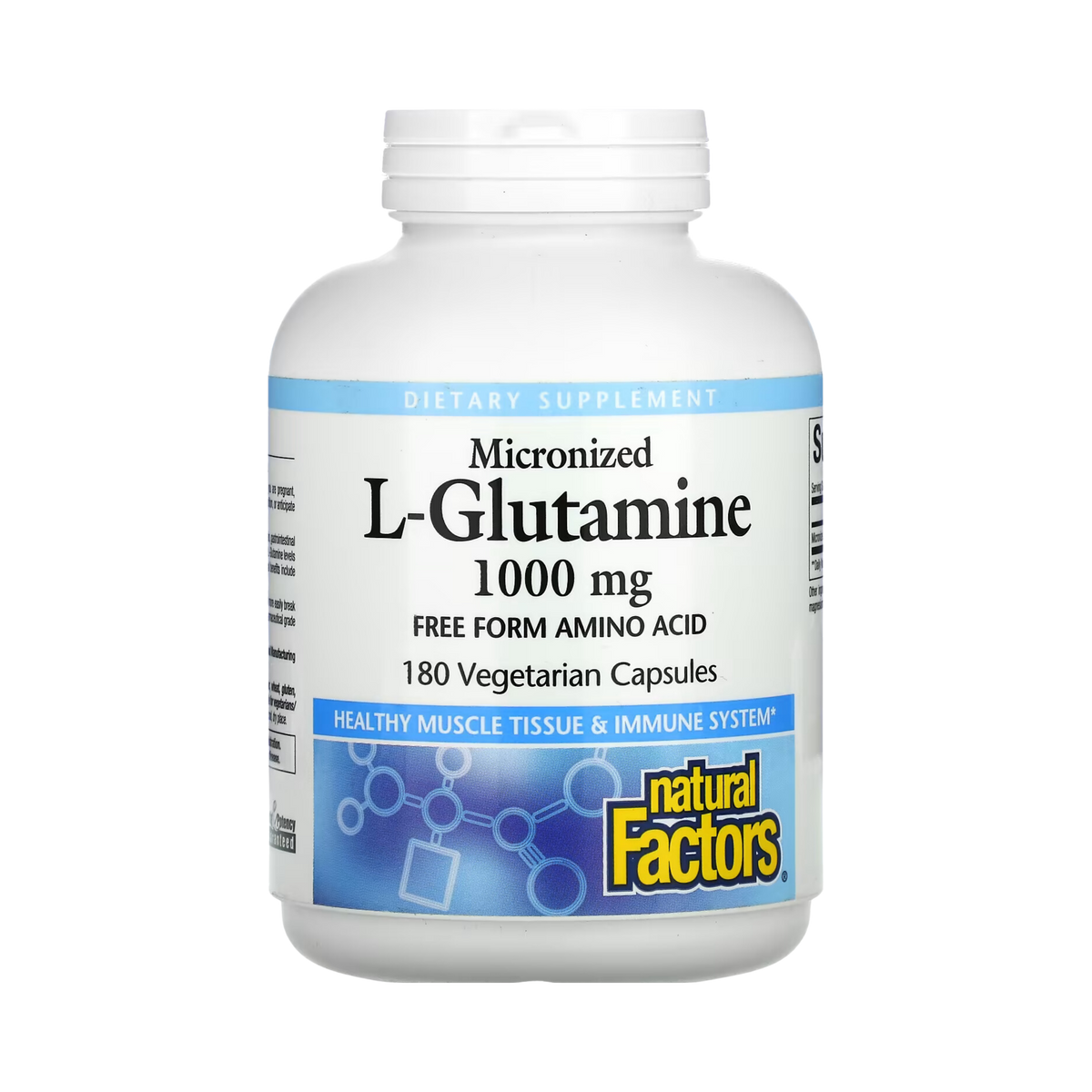 Natural Factors, Micronized L-Glutamine, 1,000 Mg, 180 Vegetarian Capsules