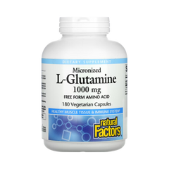 Natural Factors, Micronized L-Glutamine, 1,000 Mg, 180 Vegetarian Capsules