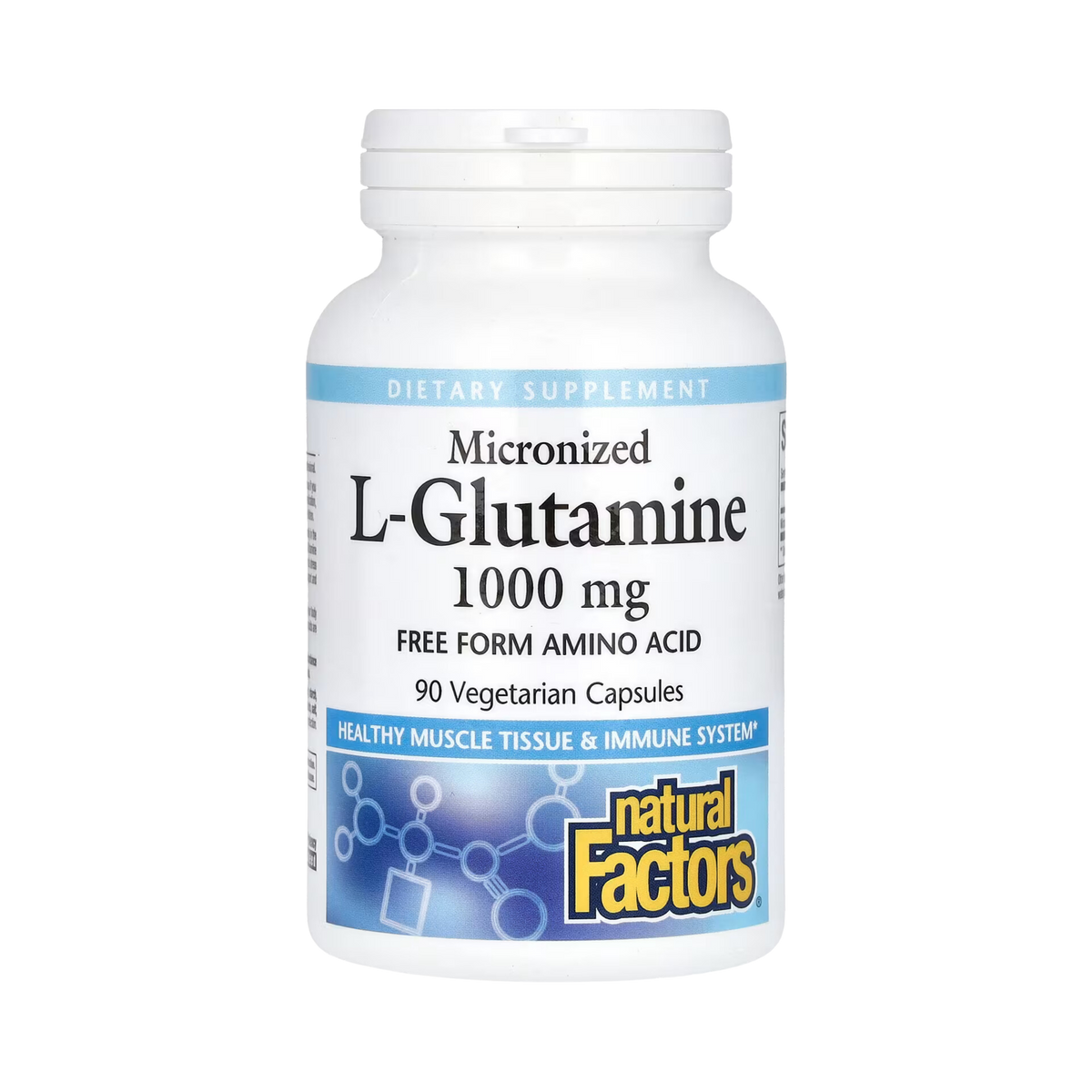 Natural Factors, Micronized L-Glutamine, 1,000 Mg, 90 Vegetarian Capsules