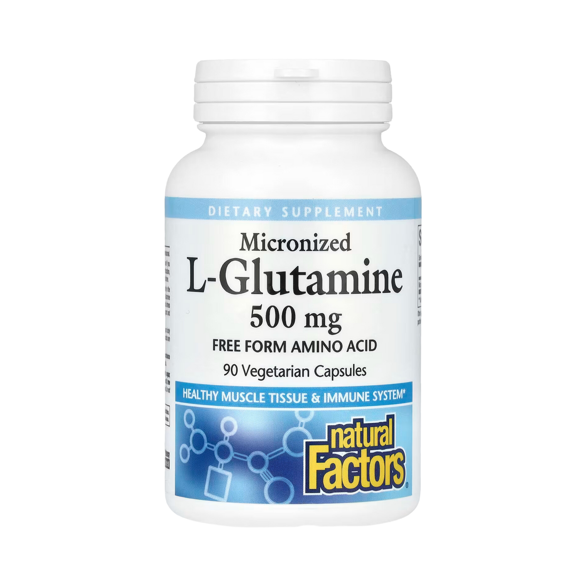 Natural Factors, Micronized L-Glutamine, 500 Mg, 90 Vegetarian Capsules