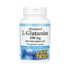 Natural Factors, Micronized L-Glutamine, 500 Mg, 90 Vegetarian Capsules