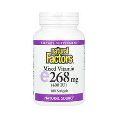 Natural Factors, Mixed Vitamin E, 268 mg (400 IU), 180 Softgels