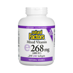 Natural Factors, Mixed Vitamin E, 268 mg (400 IU), 240 Softgels