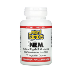 Natural Factors, NEM, Natural Eggshell Membrane, 30 Vegetarian Capsules