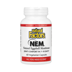 Natural Factors, NEM, Natural Eggshell Membrane, 60 Vegetarian Capsules