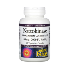 Natural Factors, Nattokinase, 100 Mg, 60 Vegetarian Capsules