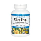 Natural Factors, OmegaFactors, Ultra Prim, Evening Primrose Oil, 500 Mg, 180 Softgels