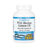 Natural Factors, OmegaFactors, Wild Alaskan Salmon Oil, 1,000 Mg, 90 Softgels