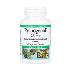 Natural Factors, Pycnogenol, 25 Mg, 60 Vegetarian Capsules