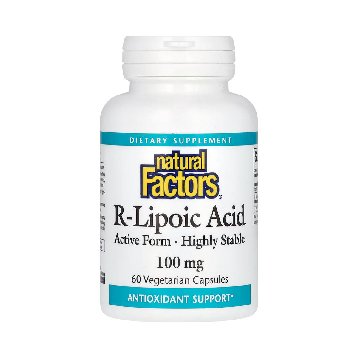 Natural Factors, R-Lipoic Acid, 100 Mg, 60 Vegetarian Capsules