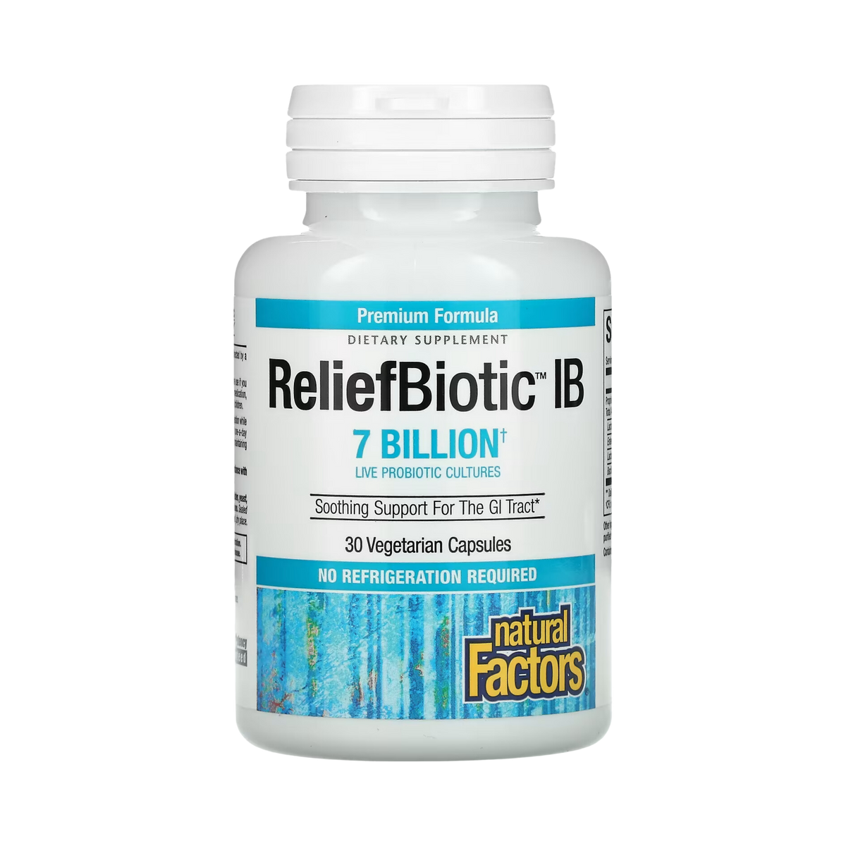 Natural Factors, ReliefBiotic IB, 7 Billion, 30 Vegetarian Capsules