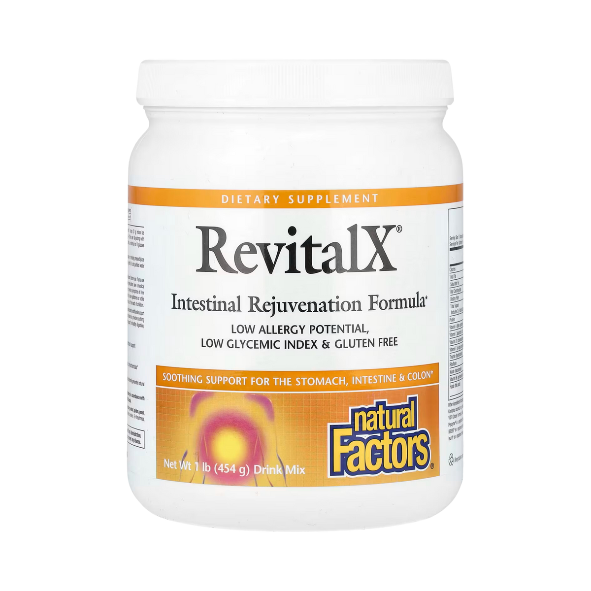 Natural Factors, RevitalX, Intestinal Rejuvenation Formula Drink Mix, 1 lb (454 g)