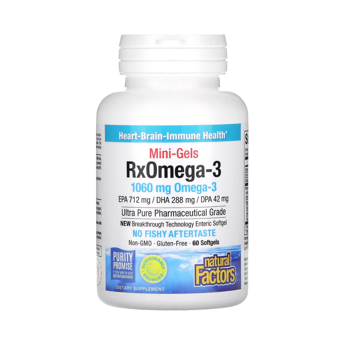 Natural Factors, RxOmega-3 Mini-Gels, 1,060 Mg, 60 Softgels