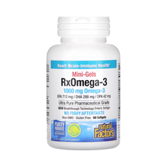 Natural Factors, RxOmega-3 Mini-Gels, 1,060 Mg, 60 Softgels