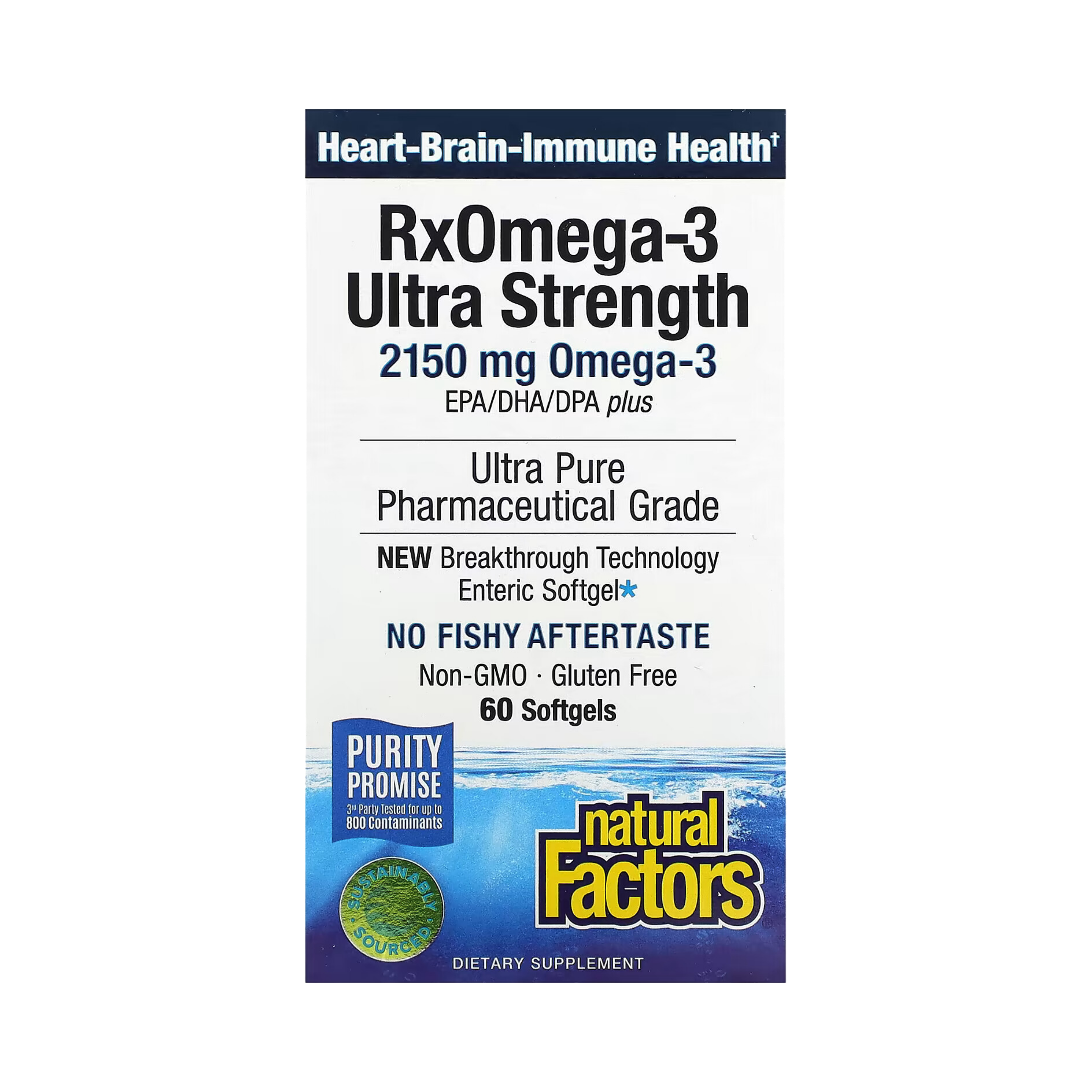 Natural Factors, RxOmega-3 Ultra Strength, 2,150 Mg, 60 Softgels