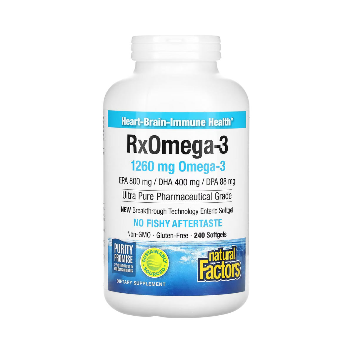 Natural Factors, Rx Omega-3, 1,260 Mg, 240 Softgels