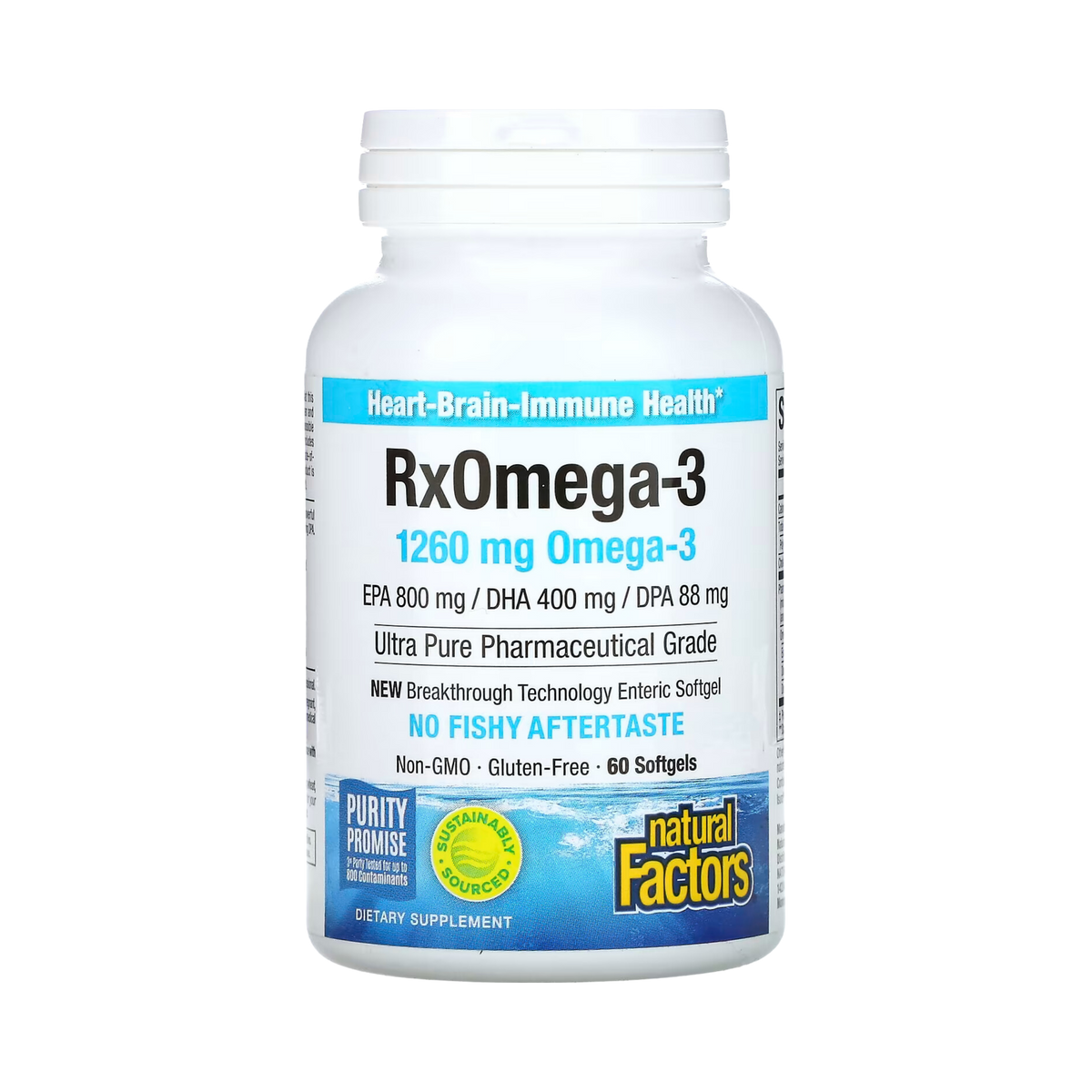 Natural Factors, RxOmega-3, 1,260 Mg, 60 Softgels