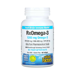 Natural Factors, RxOmega-3, 1,260 Mg, 60 Softgels