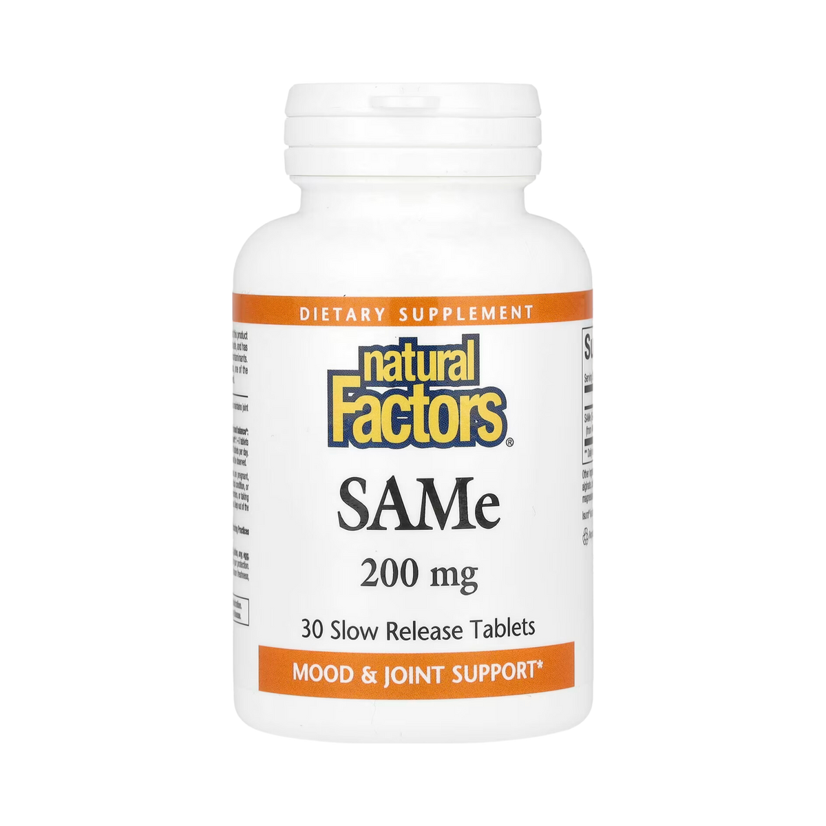 Natural Factors, SAMe, 200 Mg, 30 Slow Release Tablets