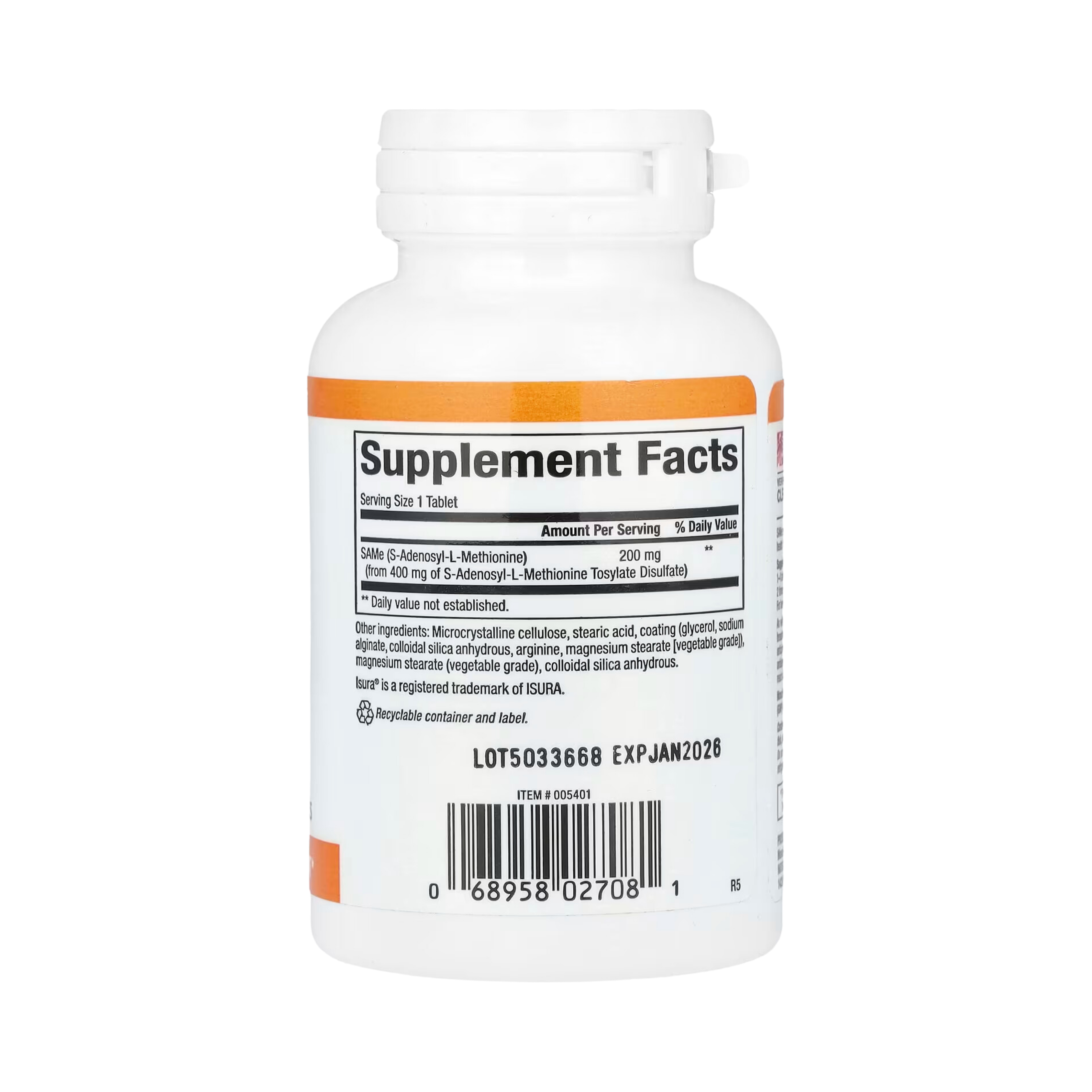 Natural Factors, SAMe, 200 Mg, 60 Slow Release Tablets