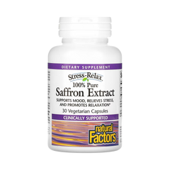 Natural Factors, Stress-Relax, 100% Pure Saffron Extract, 30 Vegetarian Capsules