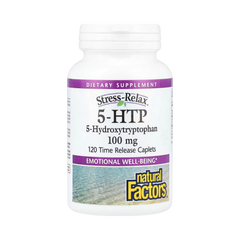 Natural Factors, Stress-Relax, 5-HTP, 100 Mg, 120 Time Release Caplets