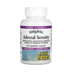 Natural Factors, Stress-Relax, Adrenal Serenity, 60 Vegetarian Capsules