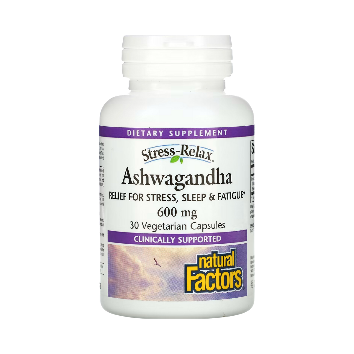 Natural Factors, Stress-Relax, Ashwagandha, 600 Mg, 30 Vegetarian Capsules