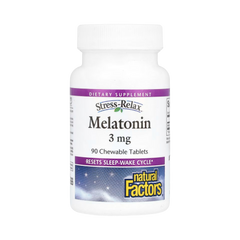 Natural Factors, Stress-Relax, Melatonin, 3 Mg, 90 Chewable Tablets