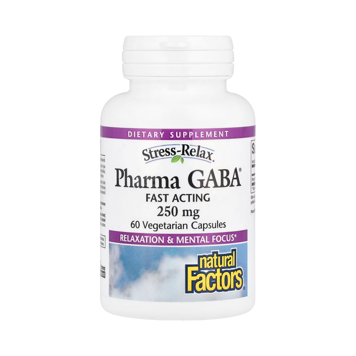 Natural Factors, Stress-Relax, Pharma GABA, 250 Mg, 60 Vegetarian Capsules