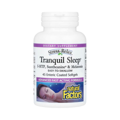 Natural Factors, Stress-Relax, Tranquil Sleep, 45 Enteric Coated Softgels